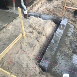 Fundament støbning