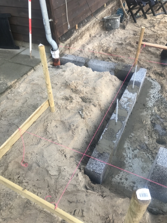 Fundament støbning